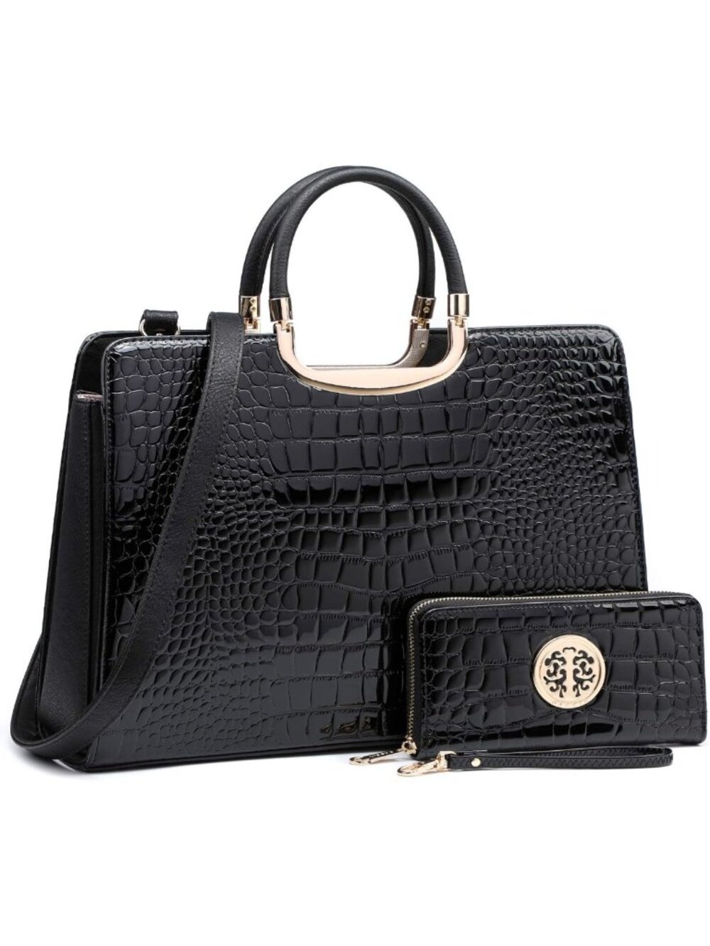 Stylish Women's Tote Handbag & Shoulder Bag Set with Matching Wallet for Work